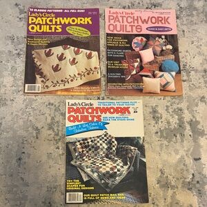 3! Lady’s Circle Patchwork Quilts Magazines 1975,  1981, 1986